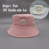 Sunscreen Daisy Embroidery Fisherman Hat